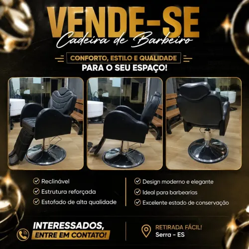 Vendo cadeira para Barbearia