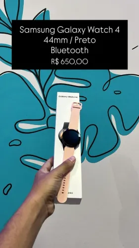 Seminovo: Samsung Galaxy Watch 4 44mm Preto Bluetooth | Loja Fisica