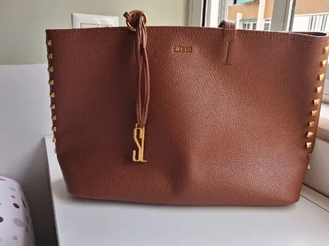 Bolsa de Couro de ombro marrom clara