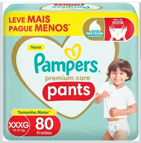 Fraldas Pampers pants xxxg Premium care