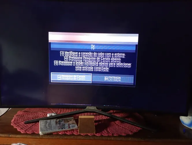 Tv samsung curvada com defeito de imagem