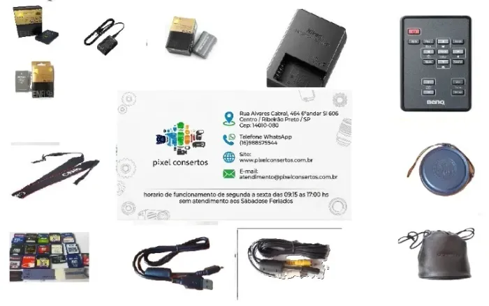 Conserto de cameras, flashes, objetivas, filmadoras e projetores