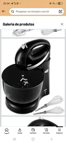 Batedeira Philco Paris Duo Mixer Turbo 4L 500W 220V