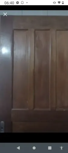 Porta madeira maciça 80 completa