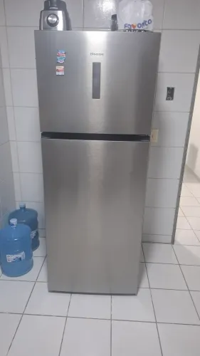 Geladeira Hisense 466L Inox Frost Free Inverter