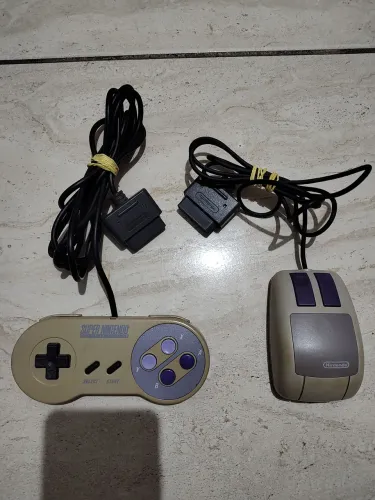 Controle super Nintendo original e mouse original 