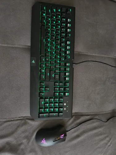 Kit Gamer Razer BlackWidow Mecânico + DeathAdder V2