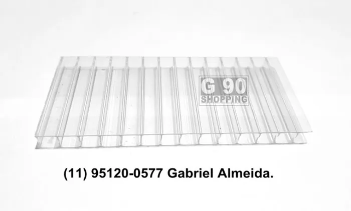 Policarbonato Alveolar 1,05 X 6,00 Mts 4mm de Espessura.