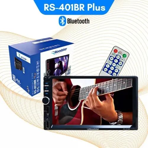 Central Multimídia Rádio Usb BT Mp5 Player 7 Pol 1 Din Roadstar
