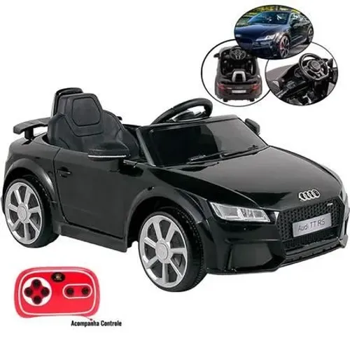 Carro Infantil Elétrico Audi TT RS Preto R/C 12V - Bel NOVO