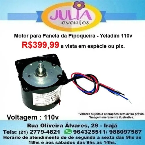 Motor para Panela da Pipoqueira - Yeladim 110v