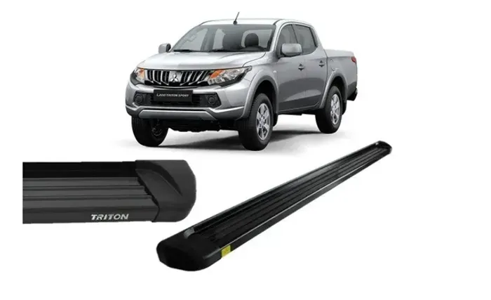 Estribo Mitsubishi L200 Triton 2017 à 2023 - Alumínio Preto - T7420P