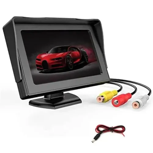 Monitor Portátil LCD TFT 4.3" Alta Definição, Display Carro