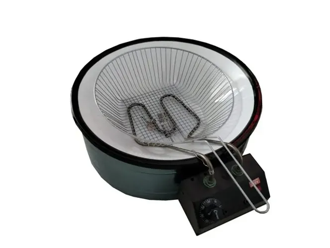 Fritadeira Elétrica 8 Litros Tacho Esmaltado - Equipe Inox