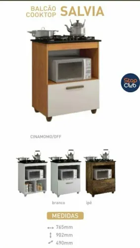 Armário compacto para cooktop