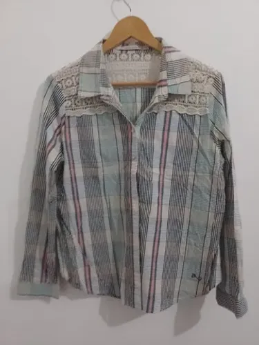 camisa quadriculada feminina da shoulder