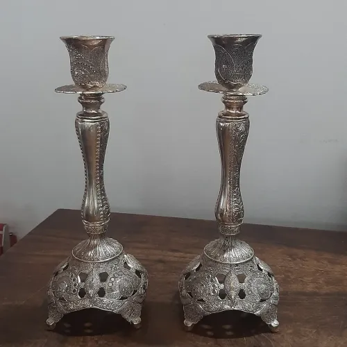 Par de Casticais banho de Prata