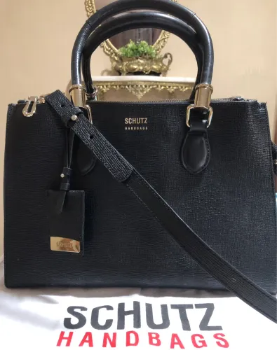 Bolsa Schutz Original Lorena Grande -  Couro Legítimo Estruturado  - Luxo