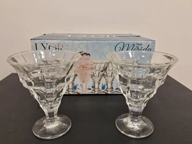 Conjunto De Taças para Sobremesa Mérida Em Vidro 220 Ml Com 06 Peças - Lyor