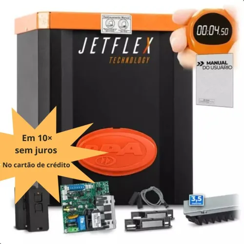 MOTOR P/ PORTÃO SEMI INDUSTRIAL DZ EURUS STELL JETFLEX PPA; 800kg 4,5 segundos 