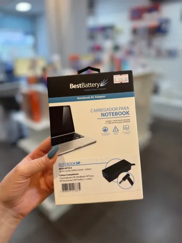 Fonte Notebook HP Pino Azul 65W