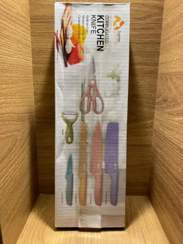 Conjunto de Facas de Cozinha Corrugado - 6 Peças