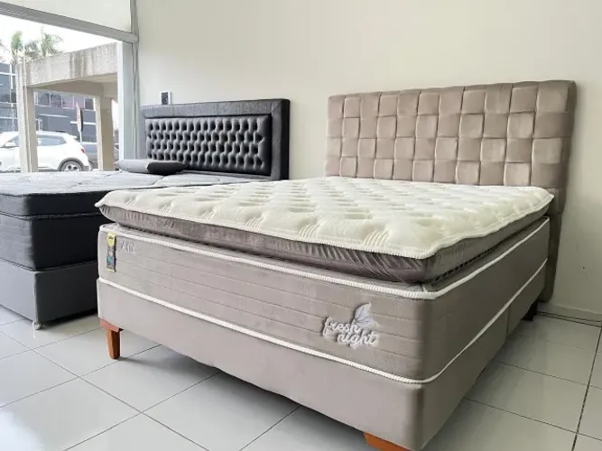 Cama Box Queen Size Nova Molas Ensacadas D33 Alto Conforto Marca Hellen Peça Nova!