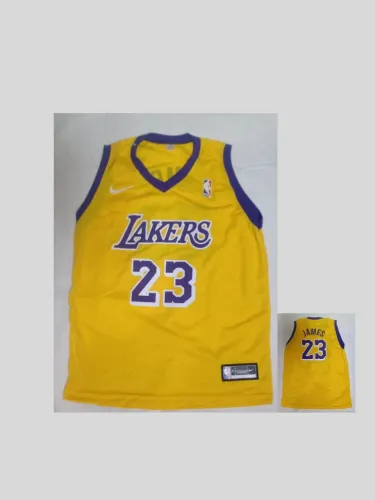 Regata basquete masculino Lakers amarela 
