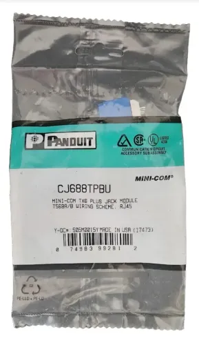 Conector RJ45 Fêmea CAT6 8 Vias Panduit Azul