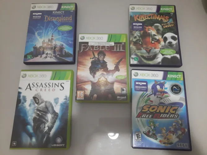 5 jogos Xbox 360 - Kinect e outros
