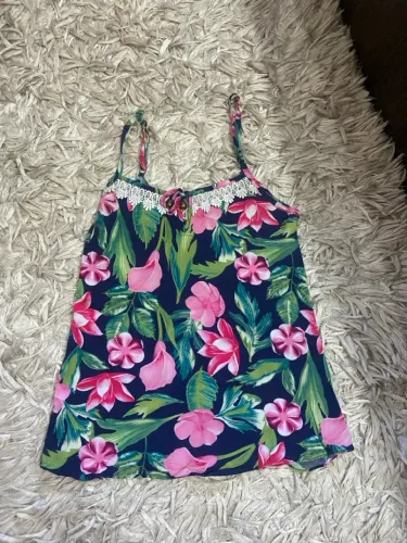Blusa de Alça Floral - Tamanho M