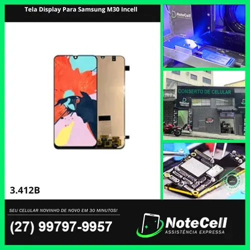 Tela Display Para Samsung M30 Incell- Instalação Expressa Em 30 Minutos!