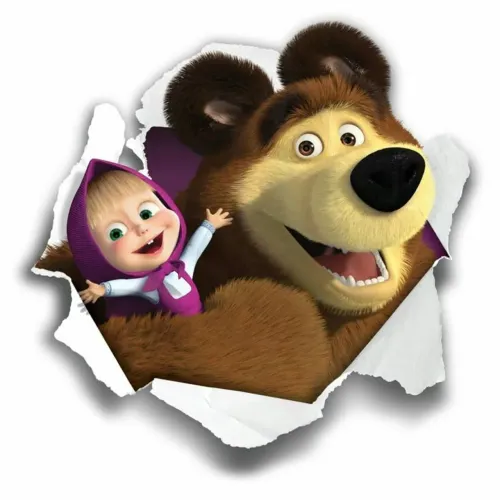 Convite digital interativo Masha e o Urso!