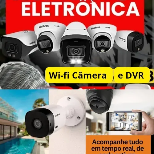 Camera de segurança, instalação de câmera de segurança, cerca elétrica