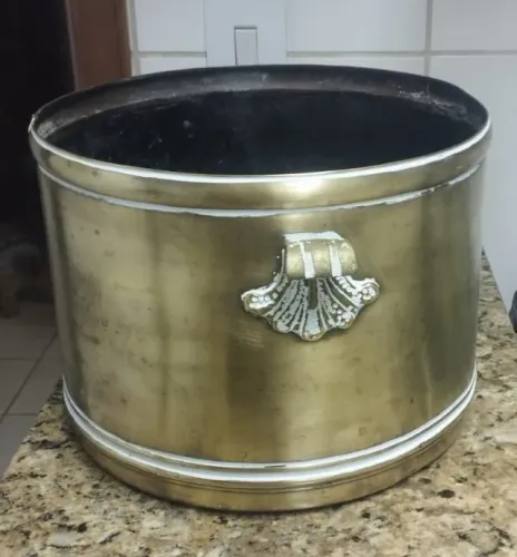Balde de Cobre Antigo com alças
