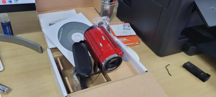 Mini camera digital e filmadora proteste na caixa nunca usada LCD com defeito