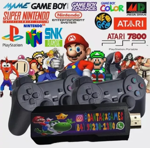 Gamer Stick 2.0 Retrô 4K Sistema atualizado e modificado
