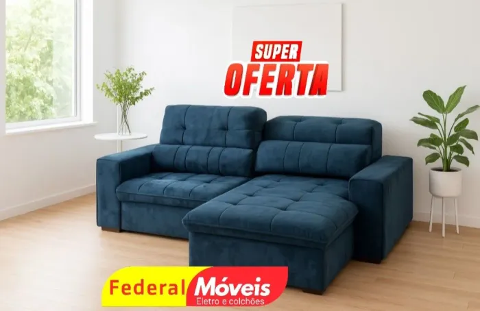 Sofá Retrátil 2 Lugares 2,30m - Requinte e praticidade em um só móvel!