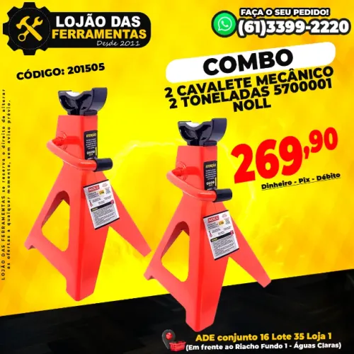 Kit 2 Cavalete Mecânico 2 Toneladas 5700001 Noll