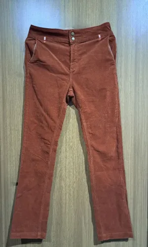 Calça veludo cotelê terracota marfinno 40 