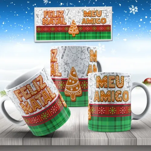 Caneca Feliz Natal Família