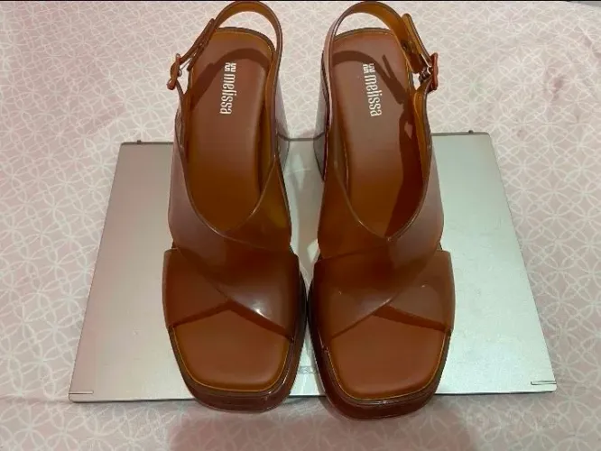 Plataforma Melissa Dance Heel Cor Marrom Tam 39/40