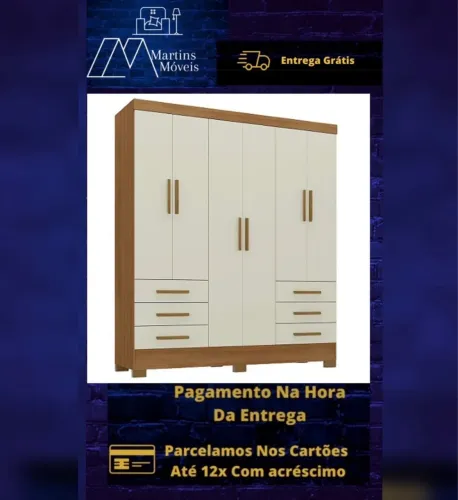 GRANDE PROMOÇÃO*GUARDA ROUPA GRANDE ENTREGA GRÁTIS ACEITA CARTÃO 