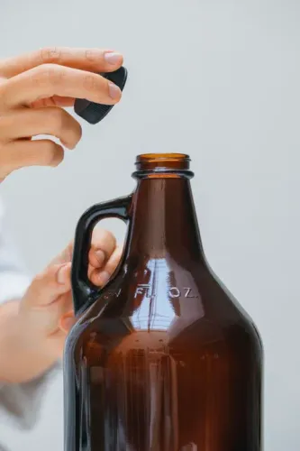 Garrafa de vidro para cerveja Growler