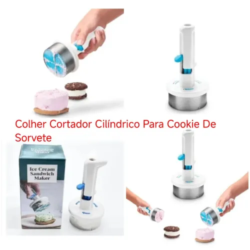 Colher Cortador Cilíndrico Para Cookie De Sorvete