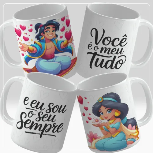 Canecas inteligentes Aladdin e Jasmine
