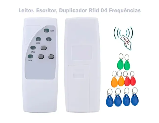 Leitor, Escritor, Duplicador Rfid Tag e Cartões - 04 Frequências 