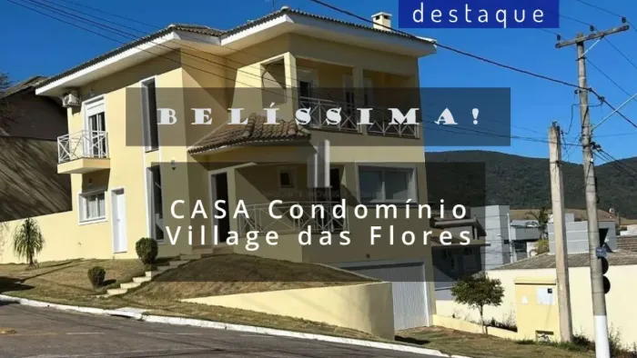 CASA PARA VENDA NO CONDOMÍNIO VILLAGE DAS FLORES JD. NOVO MUNDOJUNDIAÍ