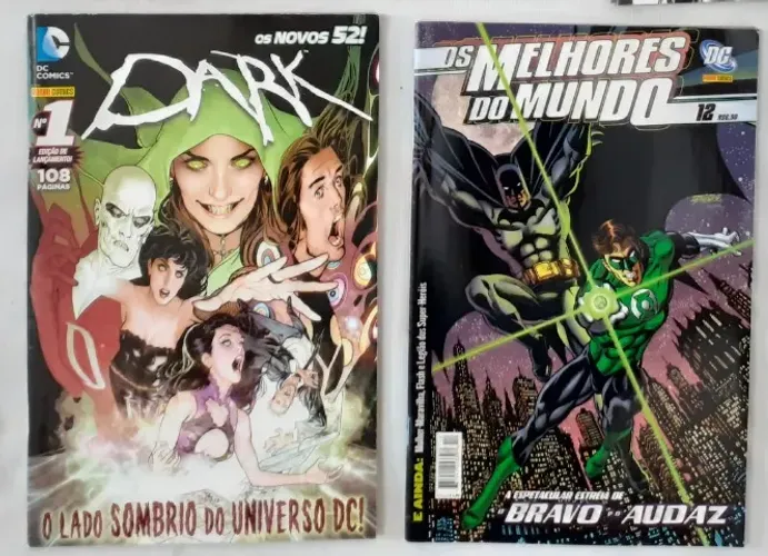 Lote 2 revistas HQ mensais DC da Panini - Melhores do Mundo / Dark