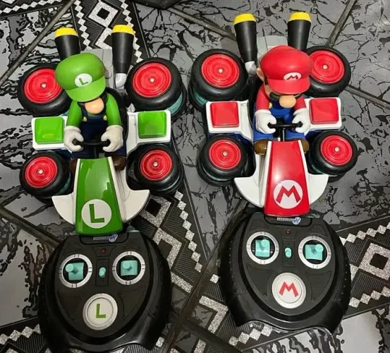 Carrinhos Mario e Luigi Controle Remoto - Mario Kart